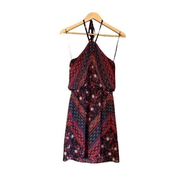 3 for $30! Express halter neck patterned dress. Size small - Picture 1 of 7